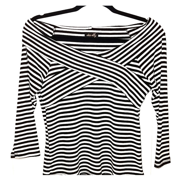 Dee Elly Tops - Dee Elly Striped Shirt